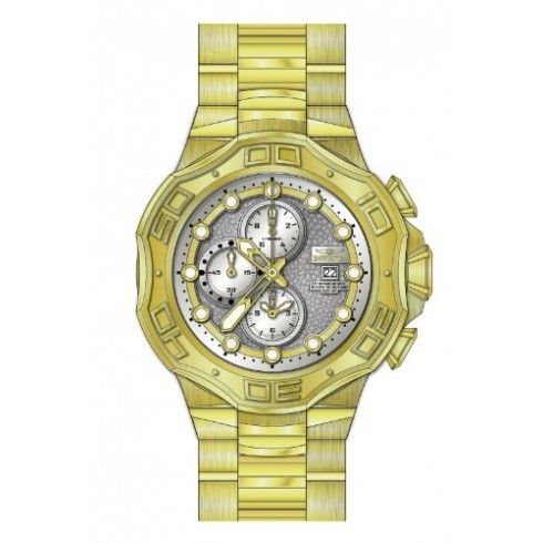 Invicta Pro Diver Chronograph Silver Dial 18kt Gold Ion-plated Men's Watch 15552 watches