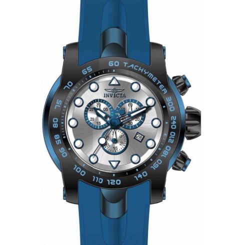 Invicta Pro Diver Chronograph Silver Dial Blue Silicone Men's Watch 17809 watches