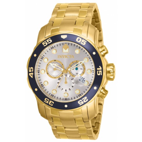 Invicta Pro Diver Chronograph Silver Dial Gold-plated Ladies Watch 80067 watches