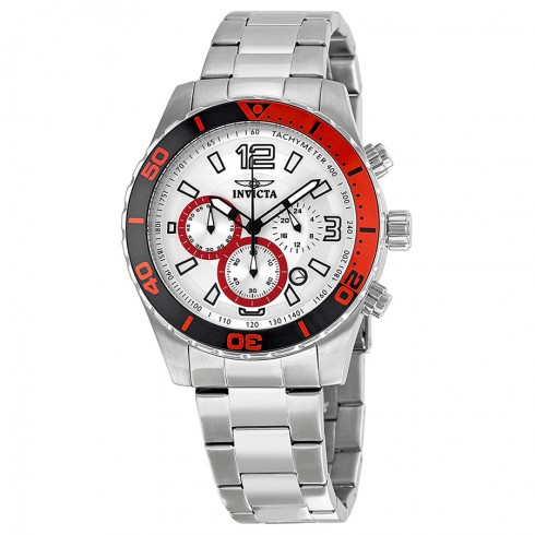 Invicta Pro Diver Chronograph Silver Dial Stainless Steel Men's Watch 12800 watches