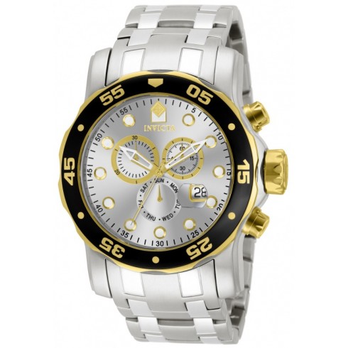 Invicta Pro Diver Chronograph Silver Dial Stainless Steel Men's Watch 80040 watches