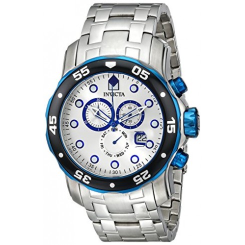 Invicta Pro Diver Chronograph Silver Dial Stainless Steel Men's Watch 80043 watches