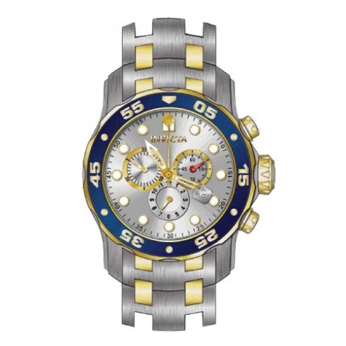 Invicta Pro Diver Chronograph Silver Dial Two-tone Men's Watch 80079 watches