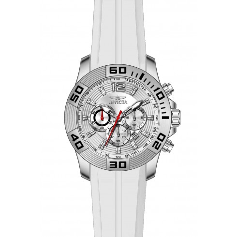 Invicta Pro Diver Chronograph Silver Dial White Silicone Men's Watch 20295 watches
