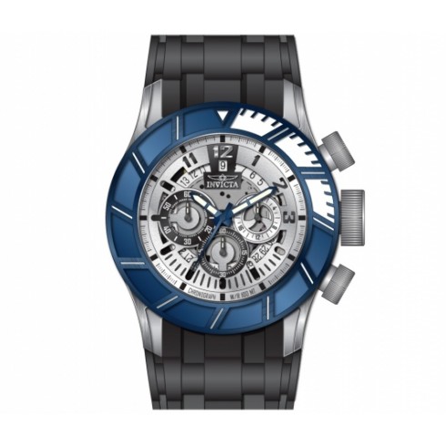 Invicta Pro Diver Chronograph Silver-tone Dial Navy Blue PVD Men's Watch 14025 watches