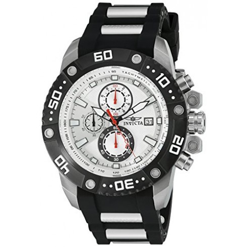 Invicta Pro Diver Chroonograph Silver Dial Grey Polyurethane Men's Watch 21776 watches