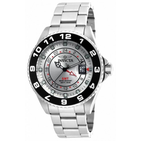 Invicta Pro Diver GMT Silver Dial Stainless Steel Men's Watch 18239 watches