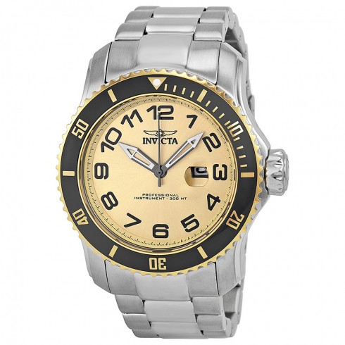 Invicta Pro Diver Gold Dial Stainless Steel Men's Watch 15074 watches