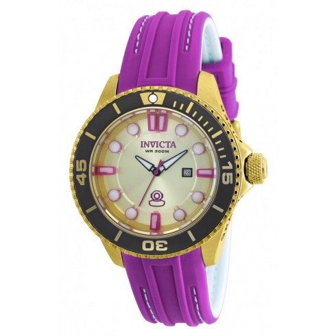 Invicta Pro Diver Gold- tone Dial Ladies Purple Sports Watch 20210 watches