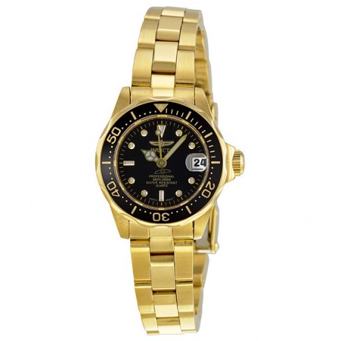 Invicta Pro Diver Gold-plated Black Dial Ladies Watch 8943 watches