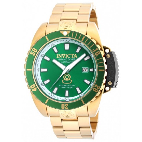 Invicta Pro Diver Automatic Green Dial Gold-tone Men's Watch 19869 watches