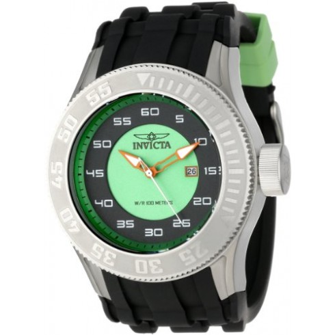 Invicta Pro Diver Green Dial Black Polyurethane Band Men's Watch 11939 watches