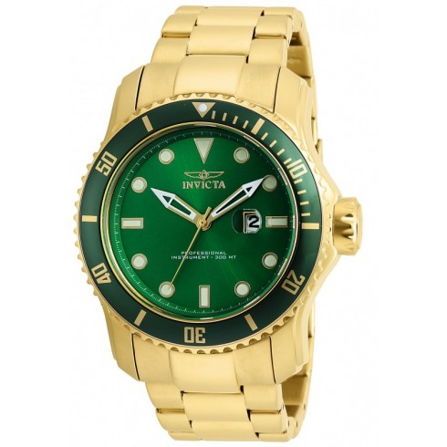 Invicta Pro Diver Green Dial Gold Tone Men's Watch 20098 watches
