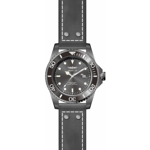 Invicta Pro Diver Gunmetal Dial Grey Leather Men's Watch 22076 watches