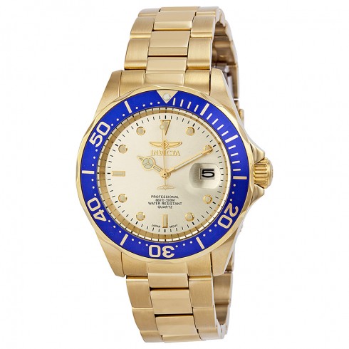 Invicta Pro Diver Light Champagne Dial Gold Ion-plated Men's Watch 14124 watches