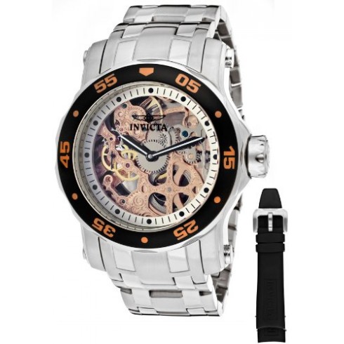 Invicta Pro Diver Mechanical Skeleton Dial Stainless Steel Men's Watch 10305 watches