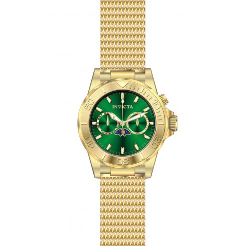 Invicta Pro Diver Moonphase Green Dial Gold-Tone Stainless Steel Men's Watch 80324 watches