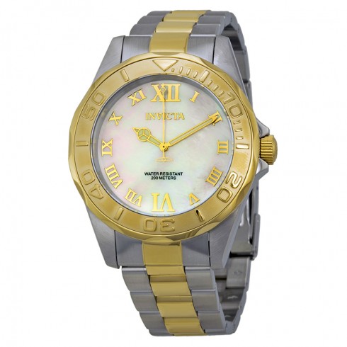 Invicta Pro Diver Mother of Pearl Dial Two-tone Ladies Watch 17872 watches