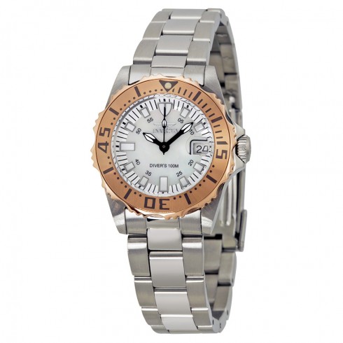 Invicta Pro Diver Mother of Pearl Stainless Steel Ladies Watch 17382 watches