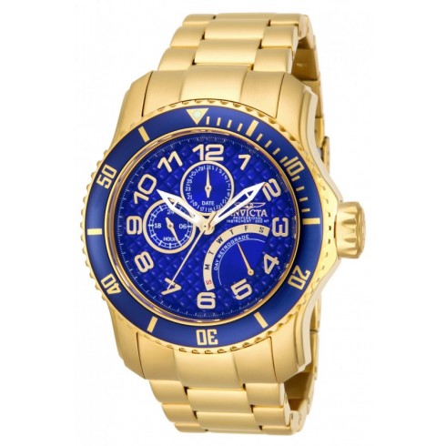 Invicta Pro Diver Multi-Function Blue Dial Gold Ion-plated Men's Watch 15342 watches