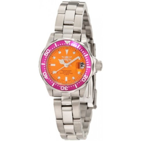 Invicta Pro Diver Orange Dial Stainless Steel Ladies Watch 11440 watches