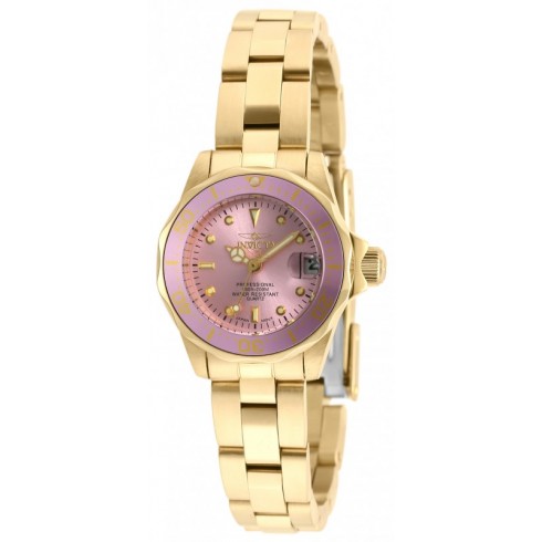 Invicta Pro Diver Pink Dial 18kt Gold-plated Ladies Watch 21534 watches