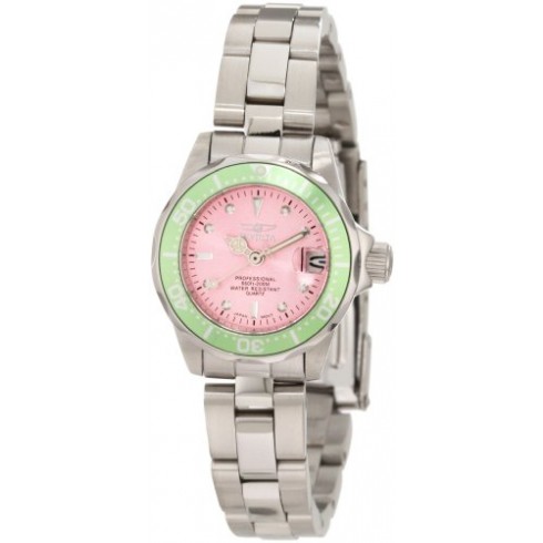 Invicta Pro Diver Pink Dial Stainless Steel Ladies Watch 11442 watches