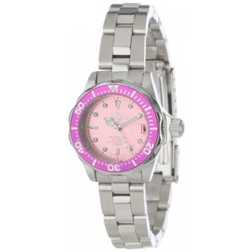 Invicta Pro Diver Pink Dial Stainless Steel Ladies Watch 14098 watches