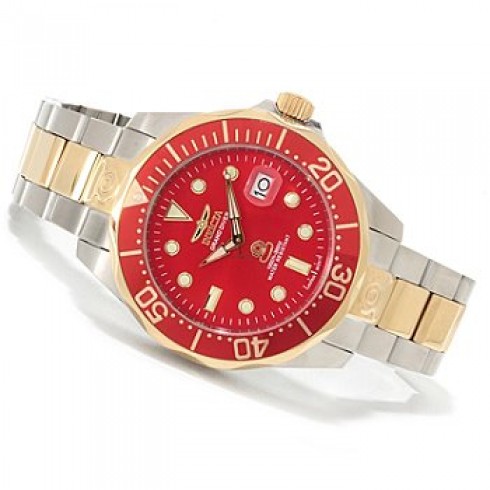 Invicta Pro Diver Red Dial Stainless Steel Men's Watch 13927 watches