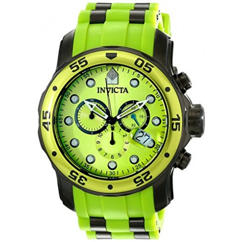 Invicta Pro Diver Scuba Chronograph Green Dial Green Polyurethane Men's Watch 18200 watches