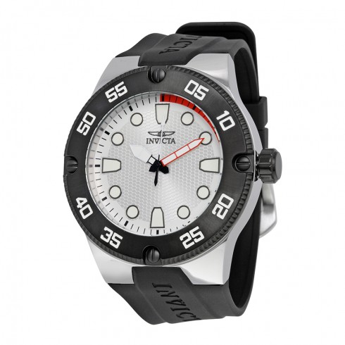 Invicta Pro Diver Silver Dial Black Silicone Men's Watch 18023 watches