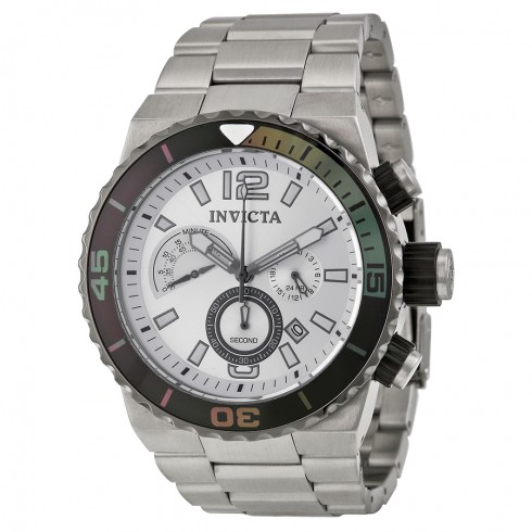 Invicta Pro Diver Silver Dial Stainless Steel Quartz Men's Chrono Watch 12999 watches