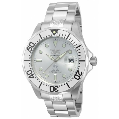Invicta Pro Diver Silver-tone Dial Stainless Steel Men's Watch 13937 watches
