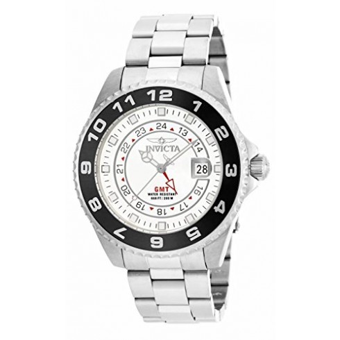 Invicta Pro Diver White Dial Black Bezel Stainless Steel Men's Watch 17139 watches