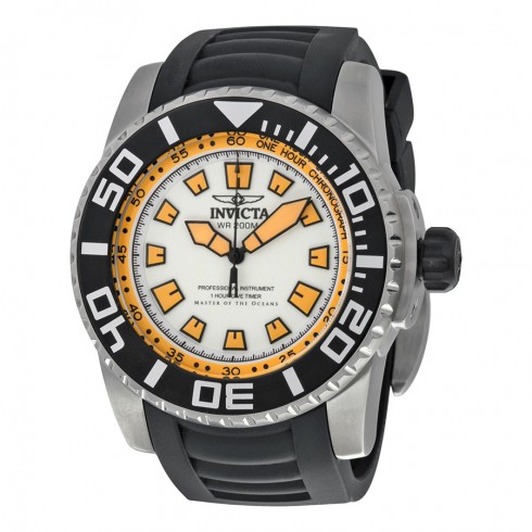 Invicta Pro Diver White Dial Black Polyurethane Men's Watch 14661 watches