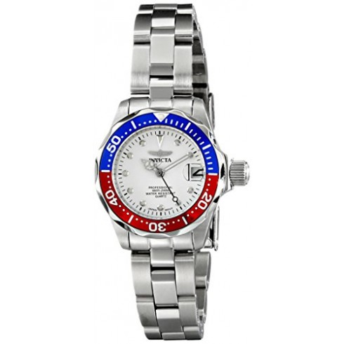 Invicta Pro Diver White Dial Stainless Steel Ladies Watch 17033 watches