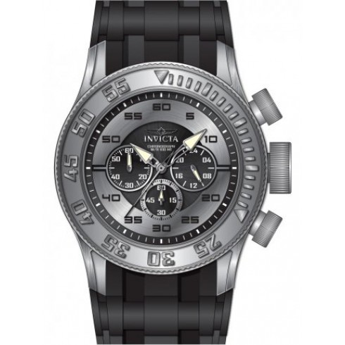 Invicta Pro Diver XL Chronograph Black and Silver Dial Black Silicone Men's Watch 14974 watches