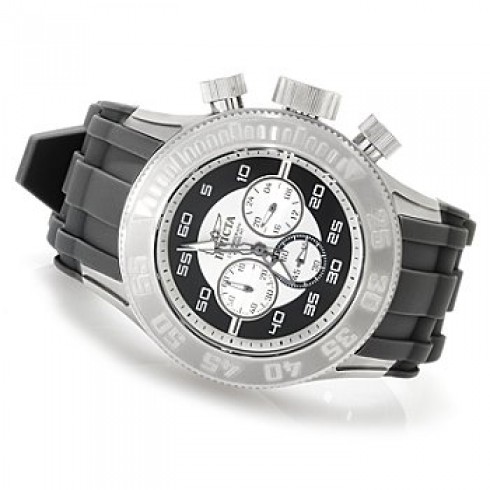 Invicta Pro Diver XL Chronograph Black and White Dial Silicone Strap Men's Watch 14972 watches
