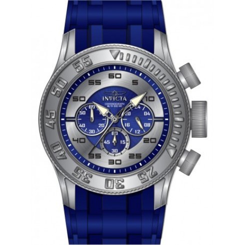 Invicta Pro Diver XL Chronograph Blue and Silver Dial Blue Silicone Men's Watch 14973 watches