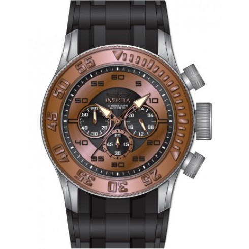 Invicta Pro Diver XL Chronograph Rose and Black Dial Black Silicone Men's Watch 14982 watches