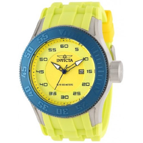 Invicta Pro Diver Yellow Dial Yellow Polyurethane Band Men's Watch 11948 watches