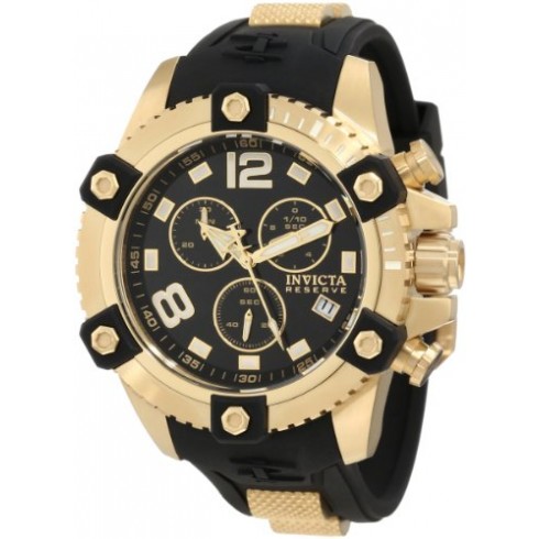 Invicta Reserve Arsenal Chronograph Black Dial Black Polyurethane Men's Watch 11172 watches