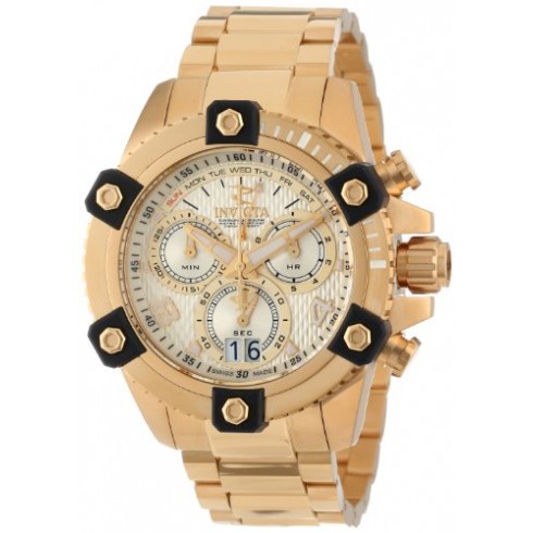 Invicta Reserve Arsenal Chronograph Champagne Dial 18kt Gold-plated Men's Watch 13721 watches