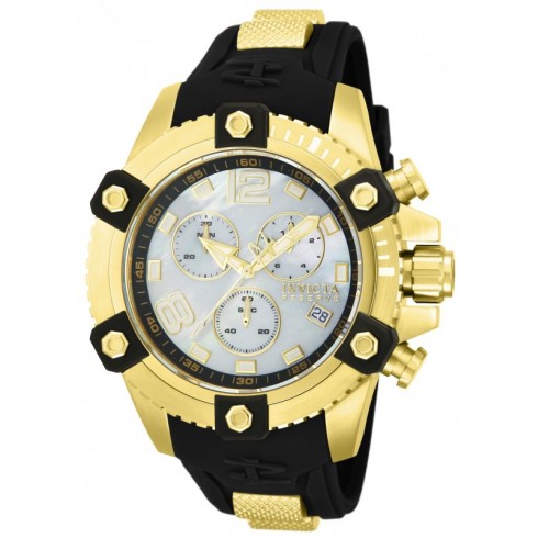 Invicta Reserve Arsenal Chronograph Mother of Pearl Dial Black Polyurethane Men's Watch 80360 watches
