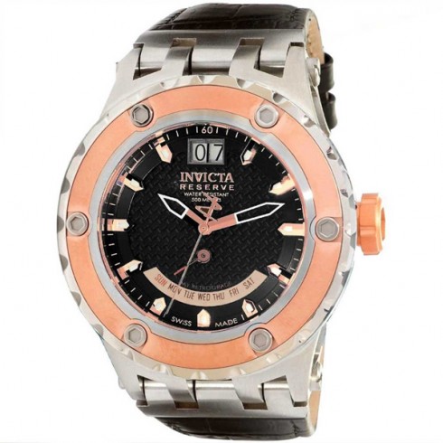 Invicta Reserve Black Dial Rose Gold-Tone Men's Watch 10096 watches