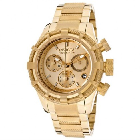 Invicta Reserve Bolt Chronograph Champagne Dial Gold-plated Men's Watch 12461 watches