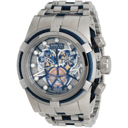 Invicta Reserve Bolt Chronograph Perforated Dial Stainless Steel Men's Watch 12900 watches