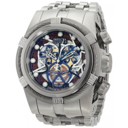 Invicta Reserve Bolt Chronograph Perforated Dial Stainless Steel Men's Watch 13748 watches
