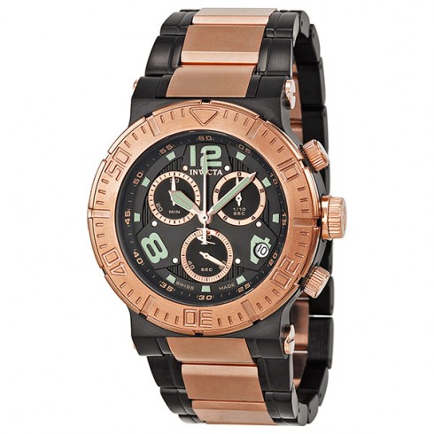 Invicta Reserve Chronograph 18k Rose Gold-Plated and Black Steel Men's Watch 6763 watches