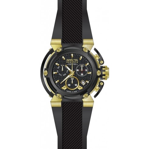 Invicta Reserve Chronograph Black Dial Black Polyurethane Men's Watch 18341 watches